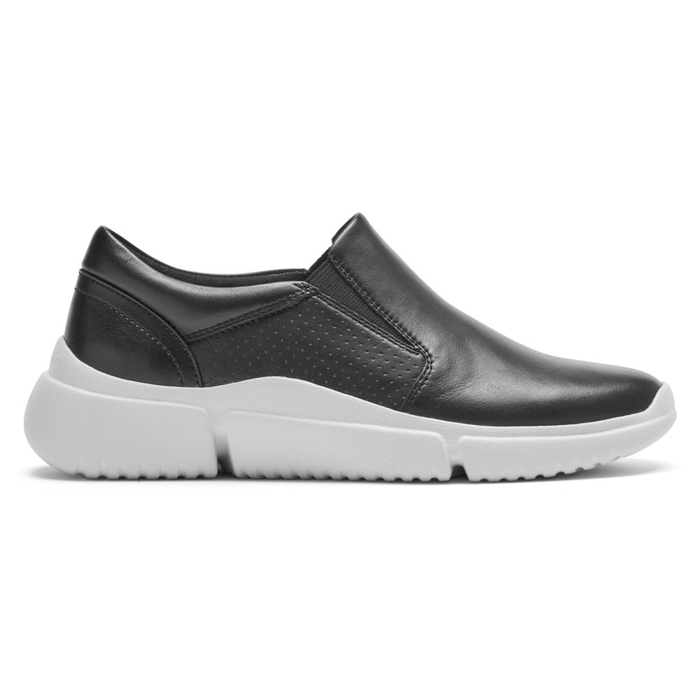 Rockport Women's R-Evolution Washable Slip-On Sneakers - Black - USA (9051YMAXO)